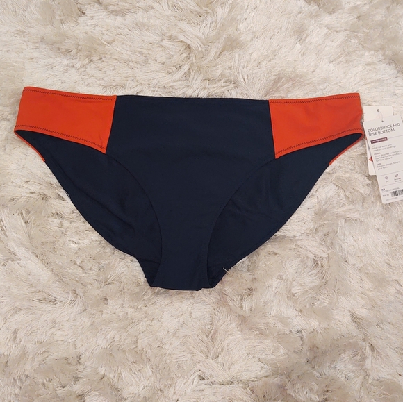 Athleta Colorblock Mid Rise Swimsuit Bikini bottom - Picture 2 of 5
